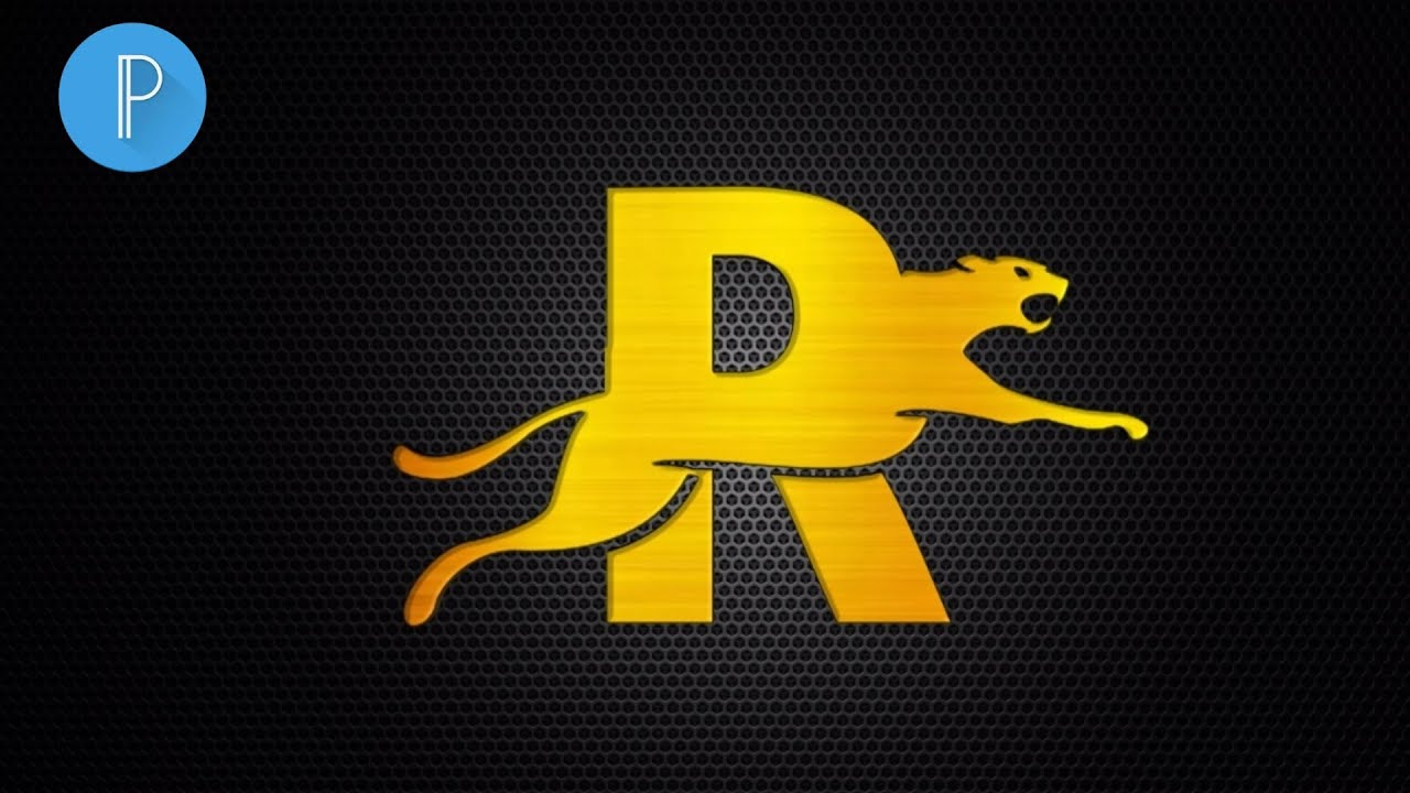 R Logo Professional Logo Design On Mobile Phone Ramu Editz Youtube
