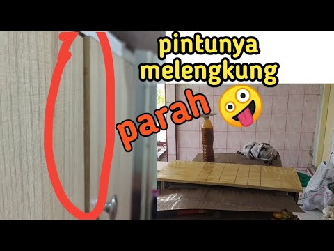 cara meluruskan pintu yang melengkung