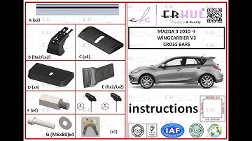 mazda 3 2010+ wingcarrier v3 cross bars installation / wingcarrier v3 ara atkı montajı