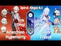 C0 Arlecchino Hypercarry x C0 Skirk Freeze - NEW Spiral Abyss 6.1 | Genshin Impact