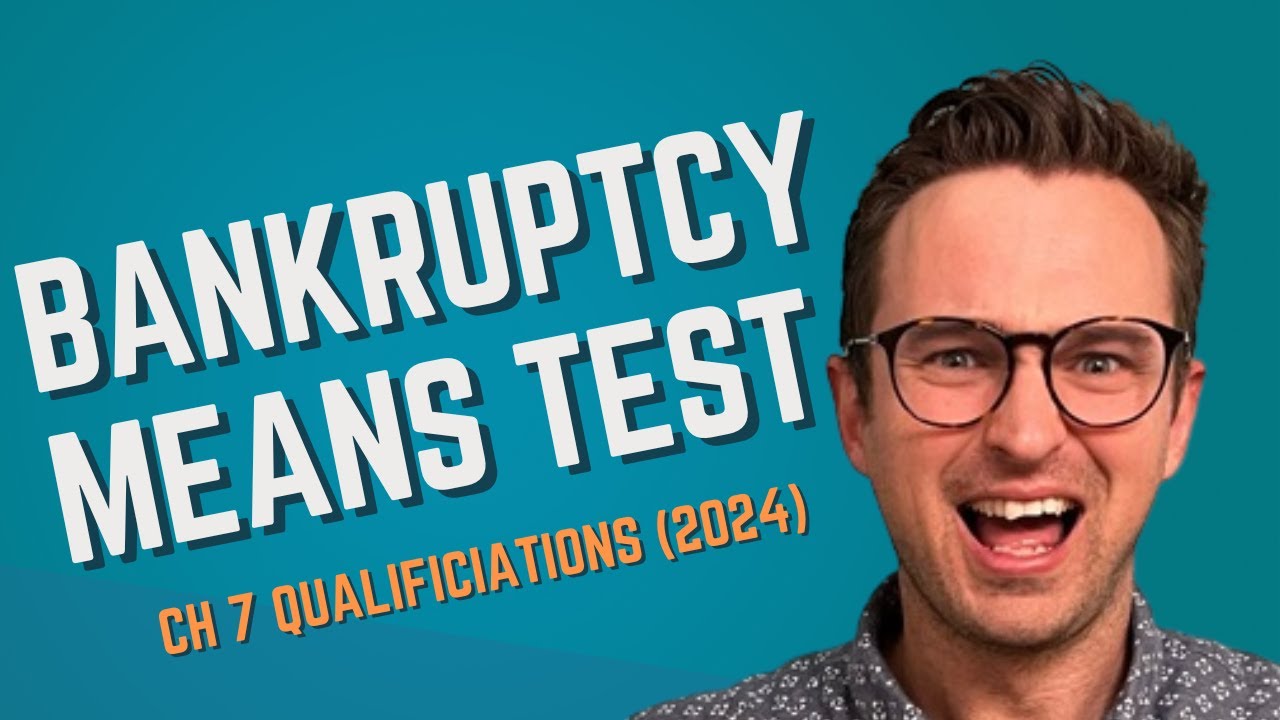 Bankruptcy Means Test Chapter 7 Qualification (2024) YouTube