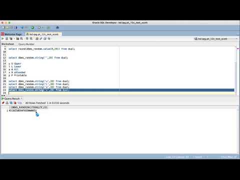 Genera datos aleatorios de texto y fechas con DBMS_RANDOM - Video