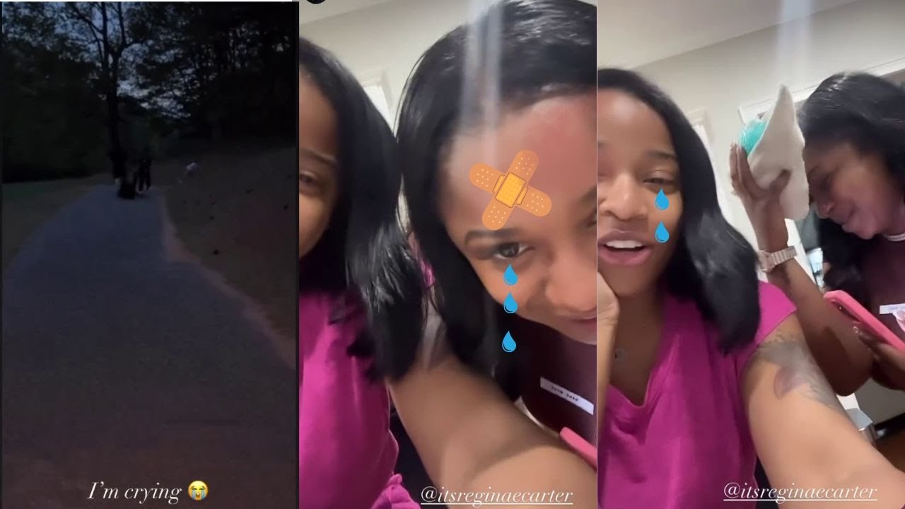 Reginae Carter Challenge Mishap: Injured Forehead While Running with Stepfather!