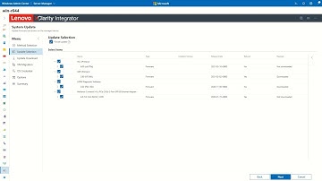 Performing updates for a server using LXCA
