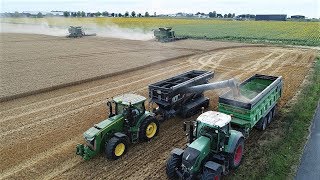 Big Moisson | Harvest 2017 | 2X John Deere S680i |JohnDeere 8360R&Perard black et benne Huret