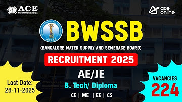 Werving voor de Bangalore Water Supply & Sewerage Board 2025 | 224 vacatures | ACE Online