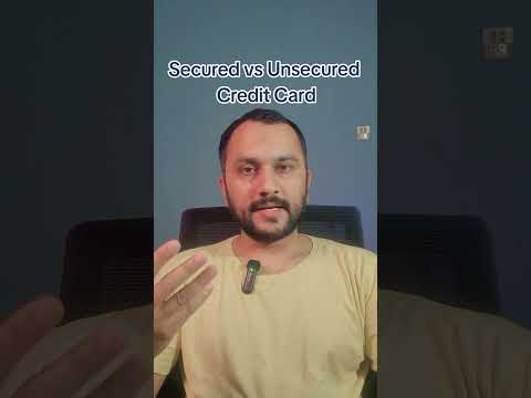 Do you know the difference between Secure and Unsecured Credit Cards??#Creditcard #bankaccount