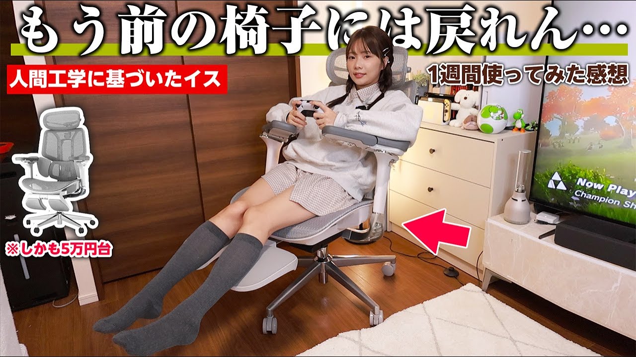 【1週間レビュー】人間工学オフィスチェアってこんなに良いんだ...もっと早く知りたかった！！【HBADA E3 Pro】