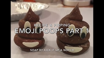 Emoji Poops Play Dough CP Soap Hand Sculpted Figure Part 1  Pipping tutorial Soap Dough
