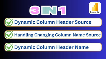 Make POWER BI Column Headers DYNAMIC!