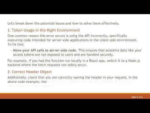 Resolving the No token provided Error in Spotify API Requests