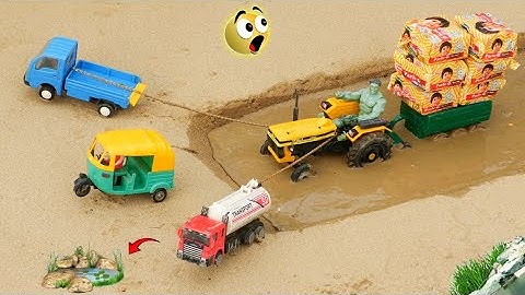 Diy Tractor Stuck in Mud With Parle G. Science Project || Tractor Jcb Video || Alt Tractor