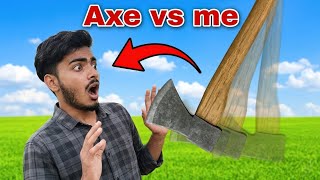 Axe vs Me 😱 | Will I Survive? | Pendulum Experiment in Assamese 