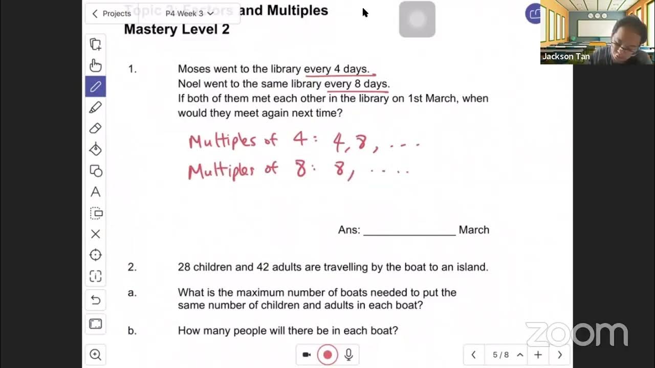 P4 Math Topic Factors and Multiples YouTube