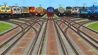 All express divert by new platform running Game Play local train stop and all express running fast