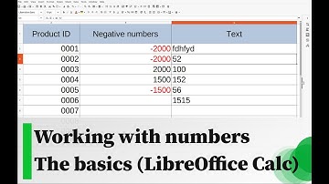 Working with numbers - The basics (LibreOffice Calc)