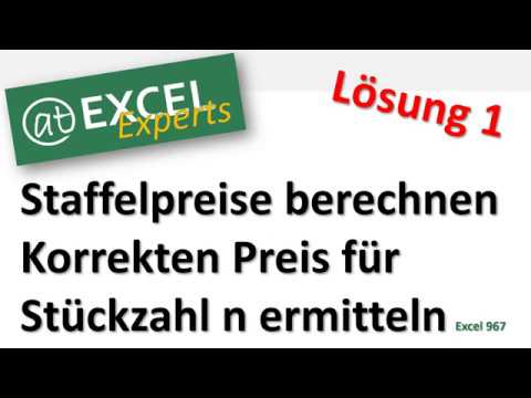 New Staffelpreise bei Stückzahl n errechnen - Lösung 1 - Excel Experts