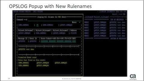 The Latest and Greatest in CA OPS/MVS Event Management and Automation