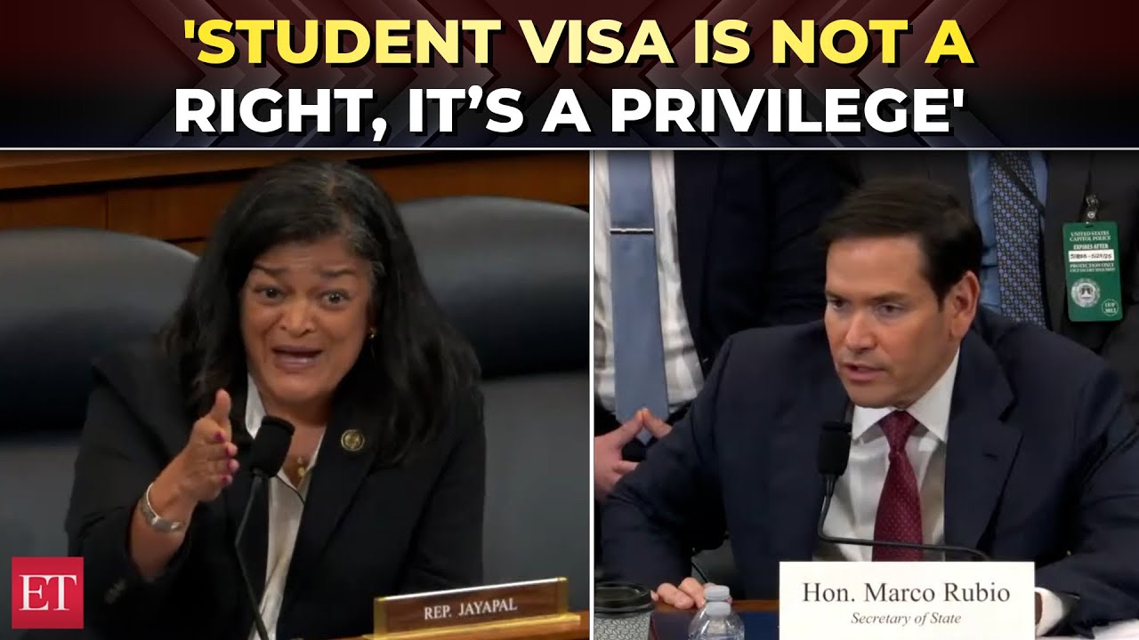‘I’ll continue to revoke student visas’: Marco Rubio snaps at Rep Jayapal in explosive hearing