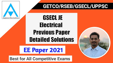 GSECL  2021 EE Paper I Solutions | Practice Set 76 | GETCO | RSEB| UPPSC | AE/JE | Amrit Sir