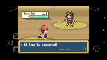 [Mega moemon fire red V1.3c] how to get sandile