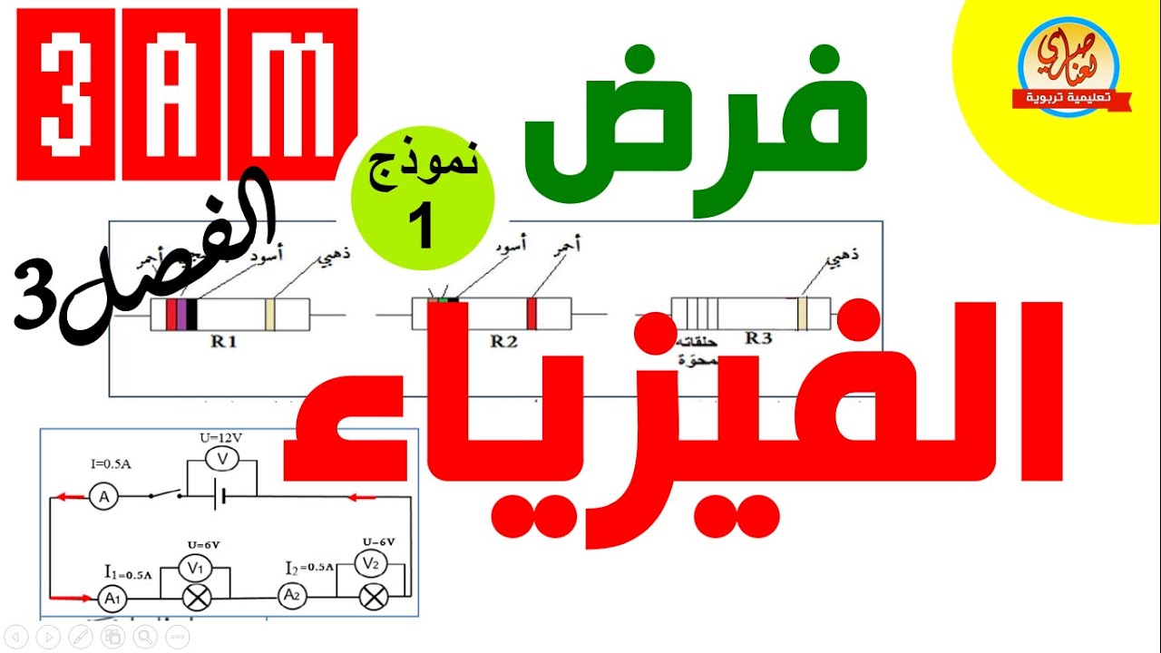 فرض الفيزياء للفصل الثالث للسنة الثالثة متوسط