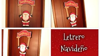 DIY// Decoración navideña para la puerta de fommy o goma eva fácil y rápido