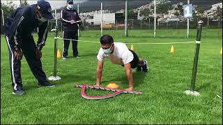 Pruebas físicas para el ingreso a las escuelas de formación de la Fuerza Aérea Ecuatoriana.