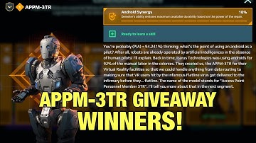 War Robots Demeter Pilot APPM-3TR GIVEAWAY WINNERS + Nucleon-Quarker Hawk Gameplay Demo