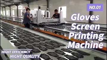 Silicone Gloves Automatic Screen Printing Machine -Made in China #screenprinting #gloves #machine