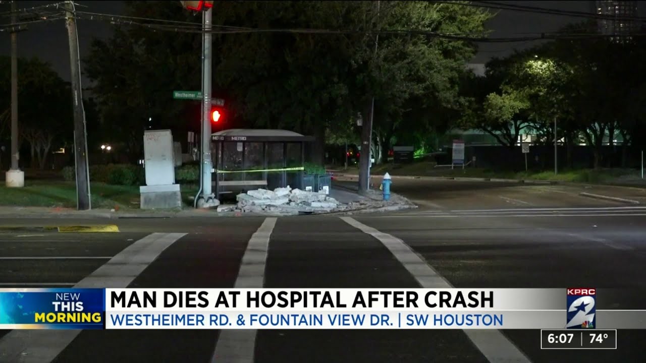 Man dies in hospital after crash in SW Houston, police say - YouTube