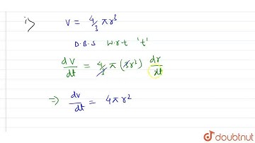 The radius of a circular soap bubble is increasing at the rate of 0.2cm/s. Find the rate of chan...