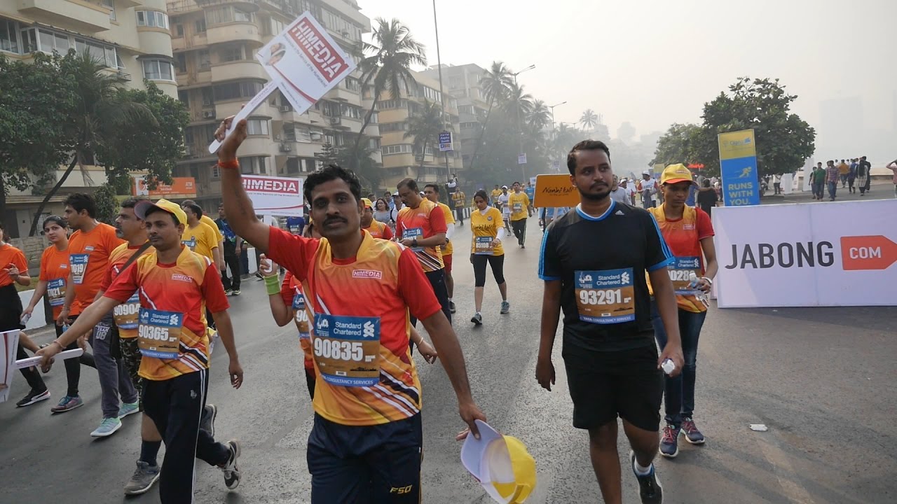 Mumbai Marathon 2017 Part 13 HD Video.Dream Run race categories runners