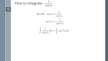 How to integrate 1/cos^2x - Made Super Easy