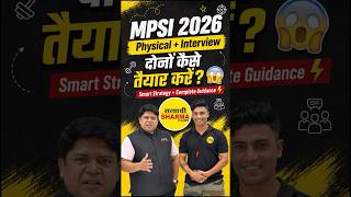 MP SI 2026 Free Interview & Physical Training Program | Satyadhi Sharma Classes | #mpsi