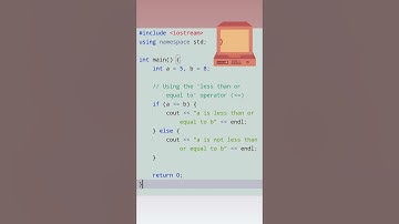 CPP language / Arithmetic operator Less than equal to Operator / C++ language