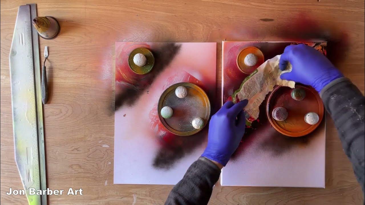 Glossy Paper vs Canvas Beginner Spray Paint Art Tutorial YouTube