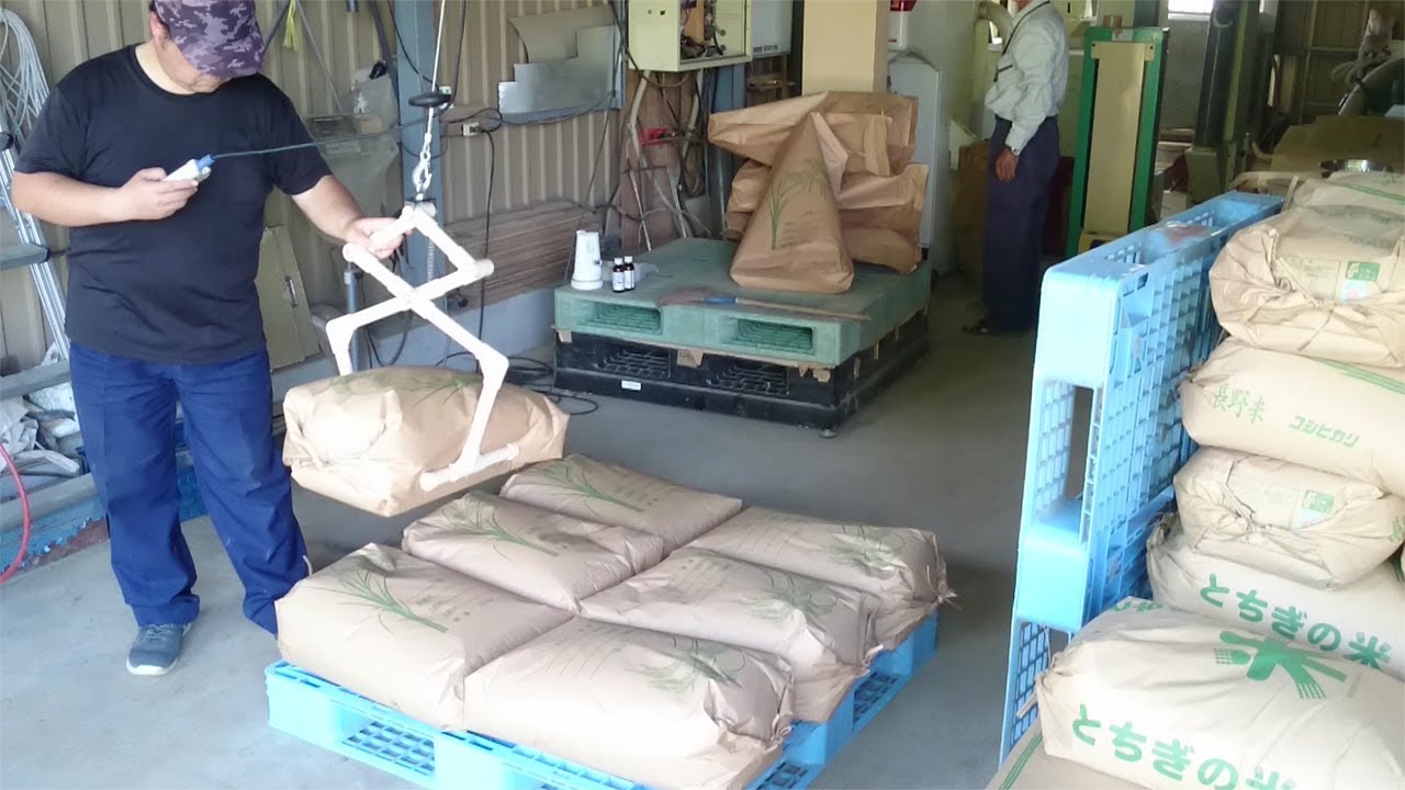 【DIY】 玄米袋昇降装置をつくって負担軽減！