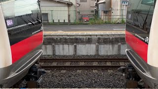 JR外房線誉田駅JR京葉線E233-5000番台ケヨ編成連結作業。