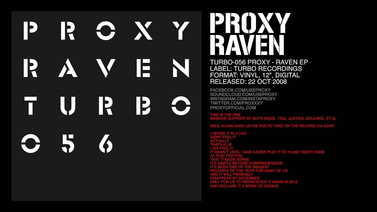 PROXY - RAVEN (ORIGINAL MIX) [TURBO-056] - YouTube Music