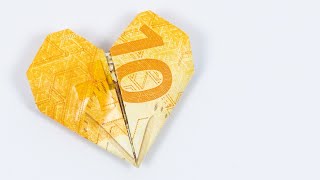 How to Fold a Heart from Swiss Francs π Money Gift (CHF Tutorial)