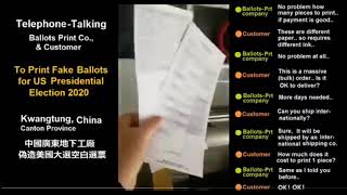 Chinese Ballot Shipments to the United States