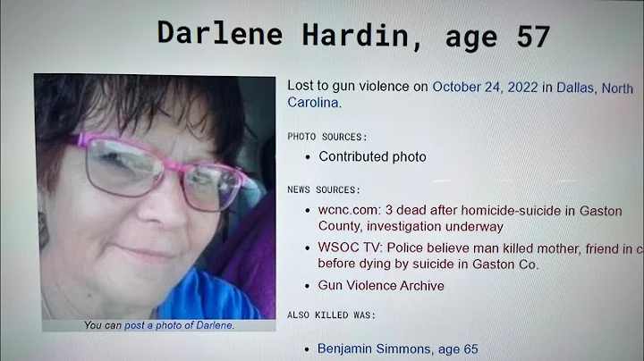 DALLAS, NORTH CAROLINA OCT 24, 2022, DARLENE HARDI...