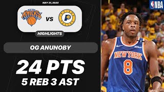 Og Anunoby vs Indiana Pacers | 24 PTS 5 REB 3 AST 2 BLK 2 STL | NBA Highlights 05-31-2025