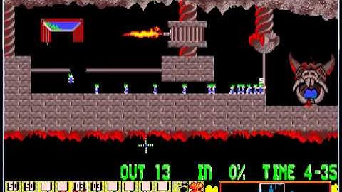 Lemmings - Lv6 Fun: A task for blockers and bombers