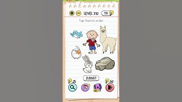 Brain Test Level 310 Answer | Tap them in order, boy rabbit bird llama chicken cat