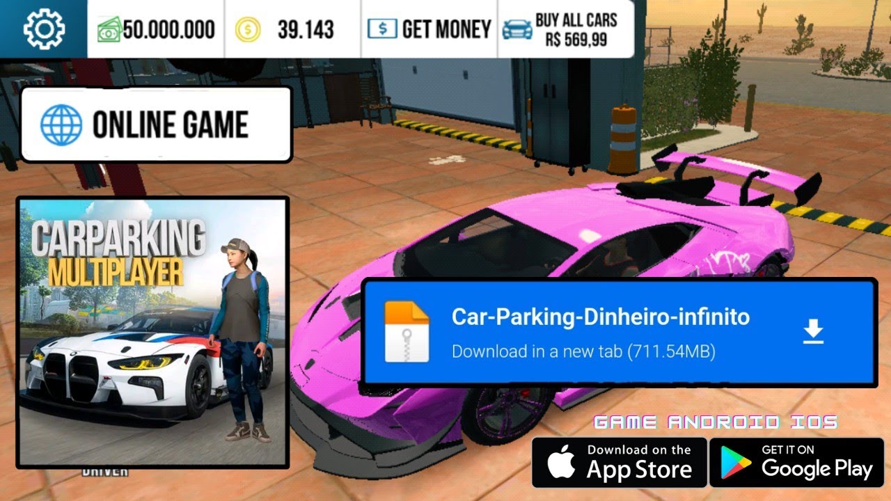 COMO baixar MOD DINHEIRO INFINITO e TODOS OS CARROS do CAR PARKING  MULTIPLAYER 2022 