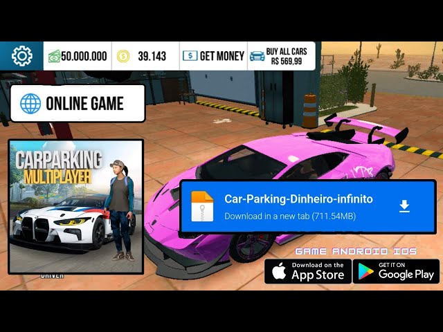 Car Parking Multiplayer Mod, v4.8.12.6, Todos Os Carros Desbloqueados & Dinheiro  Infinito