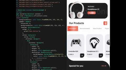 Shop UI Concept written in Flutter/Dart.