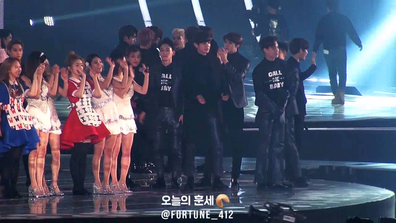151230 KBS 가요대축제 EXO ENDING, 서로 포옹하고, 곳곳에 인사해주는 착한 엑소 (FULL FOCUS)